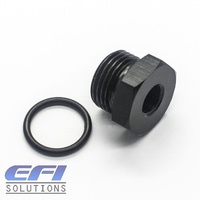 Straight Male ORB AN8 To Female Metric M10 x 1.0 Port Adapter (Black)