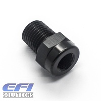 Straight Male 1/4 NPT To Female Metric M10 x 1.0 Port Adapter (Black)