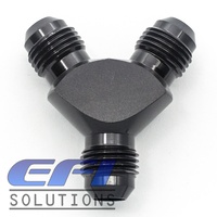 Y-Block Splitter Male AN4 In Male AN4 Out (Black)