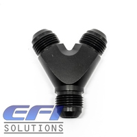Y-Block Male AN8 In Male AN8 Out (Black)
