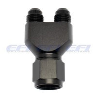 Y-Block Female AN6 In Male AN4 Out (Black)