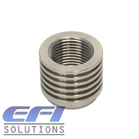 Oxygen Sensor Heat Sink Finned Weld In Stainless Steel M18 x 1.5mm