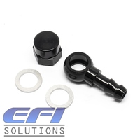 Fuel Pump Outlet Female M12X1.5mm To 8mm Barb (Black) Suits Bosch 044