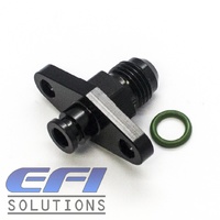 Fuel Rail Adapter (AN6) fits Nissan, fits Subaru, fits Mazda With 32.5mm Centres (Black)