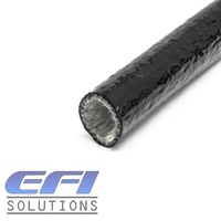 Heat Sleeve "Silicone / Fibre" 32mm ID (Black) Per Metre