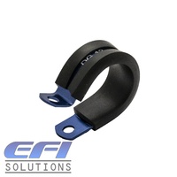 P-Clamp Rubber Insulated Anodised 15.8mm ID (Blue)