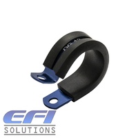 P-Clamp Rubber Insulated Anodised 19.0mm ID (Blue)