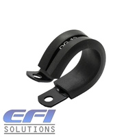P-Clamp Rubber Insulated Anodised 25.0mm ID (Black)