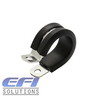 P-Clamp Rubber Insulated Anodised 28.5mm ID (Silver)