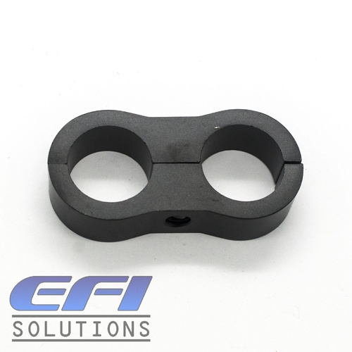 EFI Solutions Billet Dual Hose Separator - AN10 & AN12 Compatible, 19.1mm ID, Black Finish