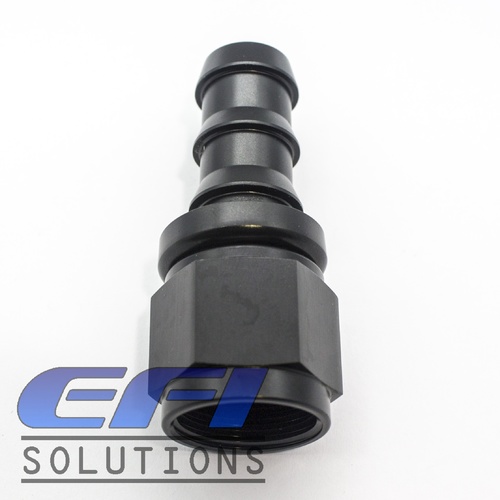 Straight Push Lock Hose End AN10 (Black)