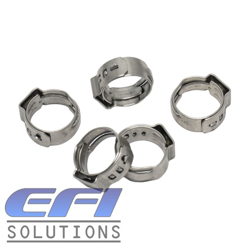 Single Ear Hose Clamps "14.3-16.8mm" Stainless Steel