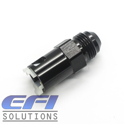 EFI Fuel Fitting 3/8 ID Tube To Male AN8 (Black)