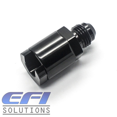 EFI Fuel Fitting Screw On Type 3/8 ID Tube To Male AN6 (Black)