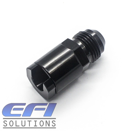 EFI Fuel Fitting Screw On Type 1/2 ID Tube To Male AN8 (Black)