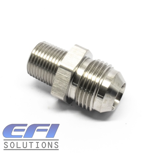 Straight 3/8 NPT To Male AN10 Stainless Steel