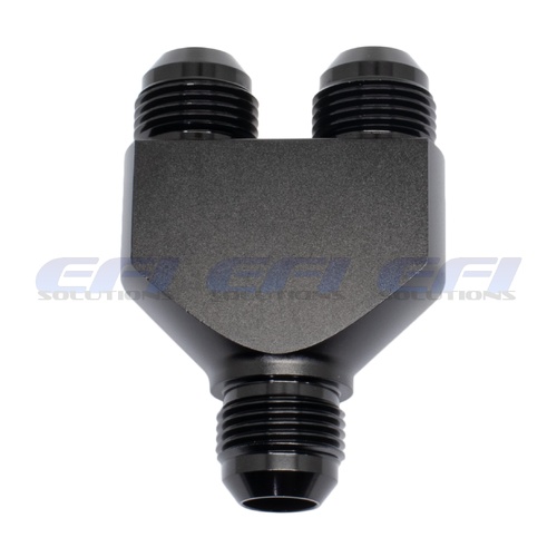 Y-Block Male AN8 In Male AN8 Out (Black)