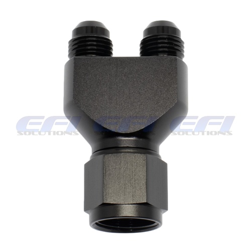 Y-Block Female AN6 In Male AN4 Out (Black)