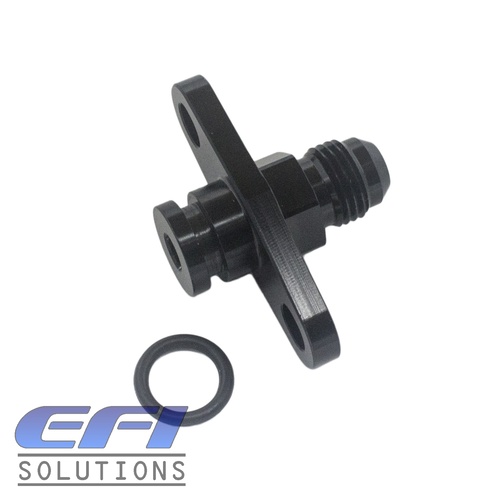 Fuel Rail Adapter (AN6) fits Mitsubishi 16mm With 40mm Bolt Centers (Black)