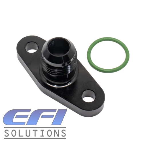 Turbo Drain Flange Fitting AN10 Male (Black) 50.8mm " Large Frame Garrett, T4 Series "